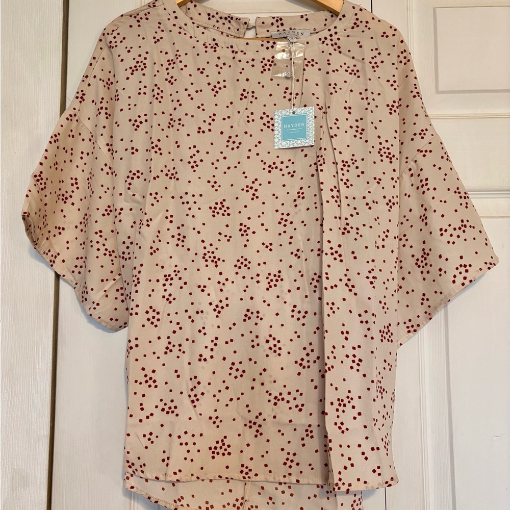 Hayden Cream and Red Polka Dot Blouse